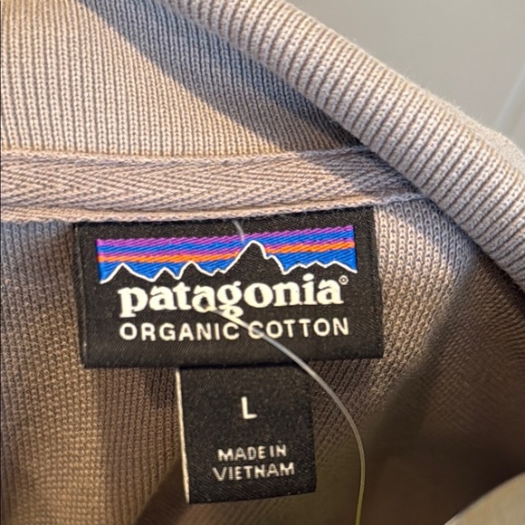 Patagonia Men’s Large Gray Polo Shirt with Collar Embroidered Logo - Picture 2 of 5
